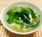 わかめともやしと小松菜の和風スープ